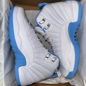 White and Blue Air Jordan 12 Retro